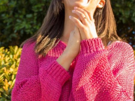 Hot Pink Avola Sweater Hot on Sale