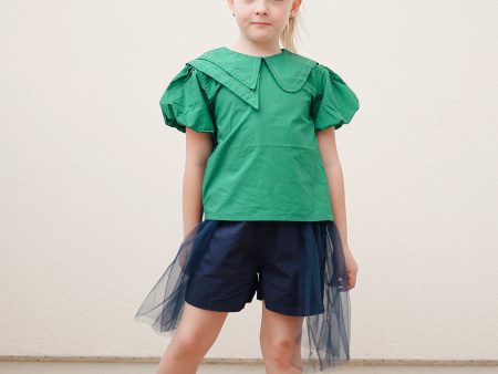 Sylvie Shamrock Green Blouse Online Hot Sale