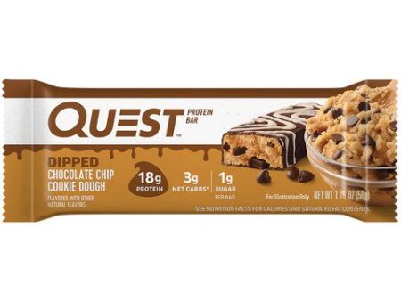 Quest Nutrition Dipped Protein Bar - Chocolate Chip Cookie Dough Fashion