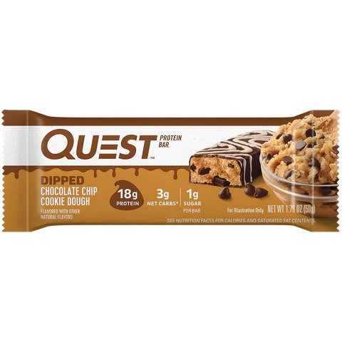 Quest Nutrition Dipped Protein Bar - Chocolate Chip Cookie Dough Fashion