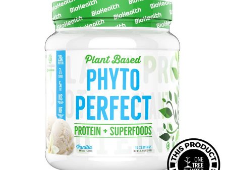 BioHealth Plant Based Phyto Perfect - Protein + Superfoods Powder Vanilla For Discount