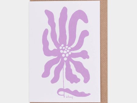 Electric Lilac Greetings Card For Sale