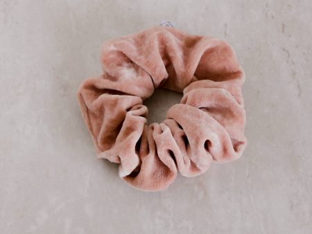 Mauve Silk Velvet Plant Dyed Scrunchie | Handmade Fashion