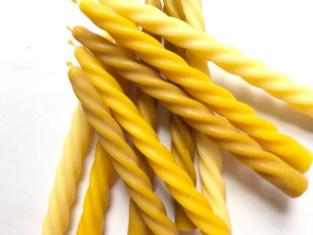 Taper candle, Dinner candle,Twisted taper,Beeswax tapers: 5 candles Discount