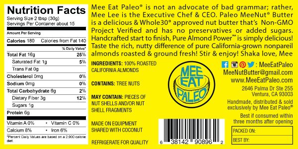 Pure Almond Paleo MeeNut® Butter Discount