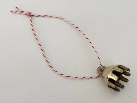 7 8  mini brass claw bell rustic ornament bakers twine jute: Red Wht Striped Bakers Twine Online now