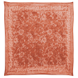 Scarf printed with Indian Flowers Meera Terracotta For Discount