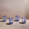 Marta Stackable Glass Blue & Clear (Set of 4) by Meso on Sale