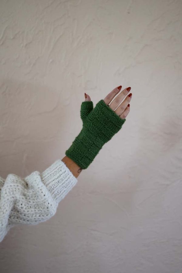 Stela Fingerless Gloves- Verde Online now