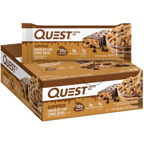 Quest Nutrition Dipped Protein Bar - Chocolate Chip Cookie Dough Fashion