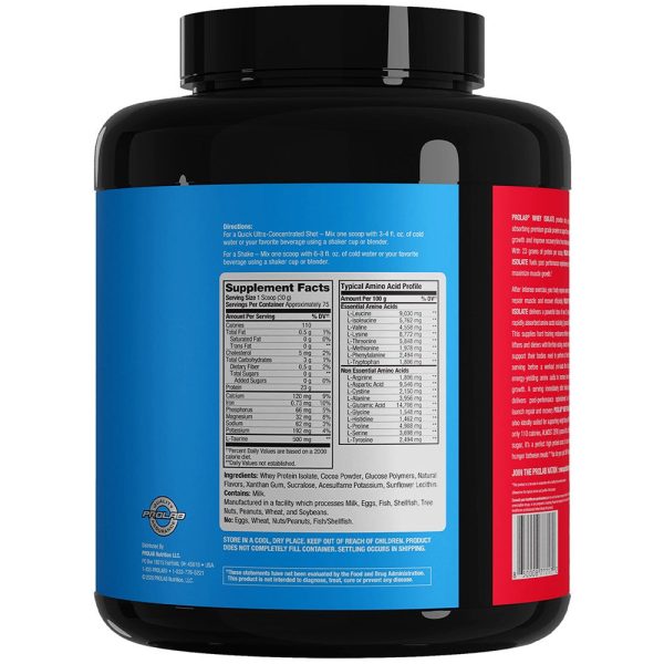 PROLAB: WHEY ISOLATE 5LBS MILK CHOCOLATE Sale