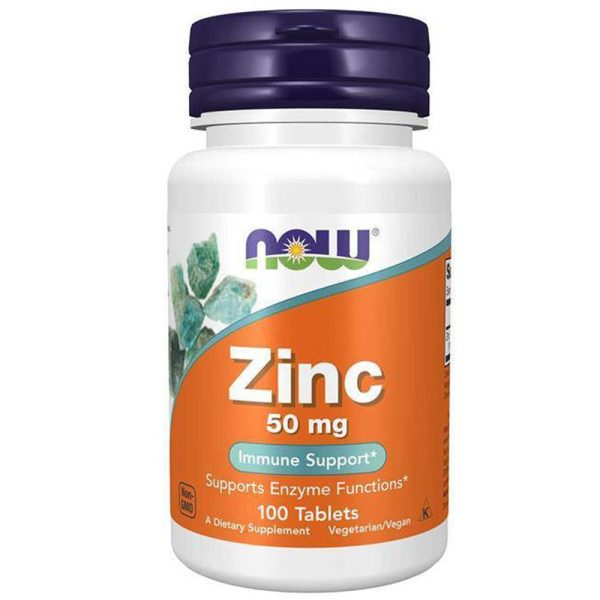 NOW FOOD ZINC GLUCONATE 50MG 100 TABS Fashion