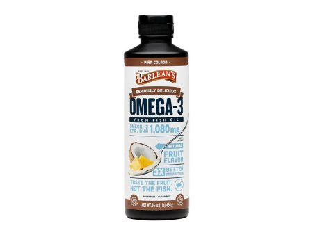 Barlean s Seriously Delicious Omega-3 Fish Oil Piña Colada 16oz. Sale