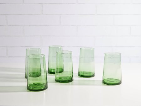 Moroccan Cone Glassware Large - Green Sale