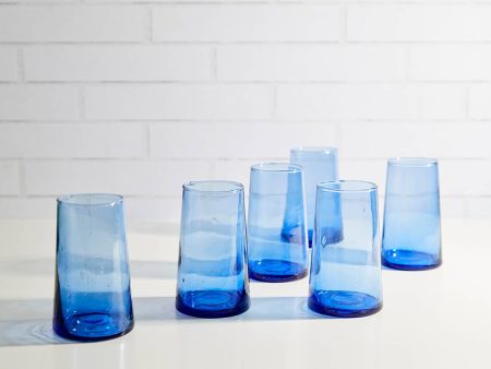 Moroccan Cone Glassware Large - Blue For Discount