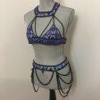 Sarah electric blue bralette chain Set Online