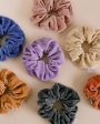 Sage Silk Velvet Plant Dyed Scrunchie | Handmade Supply