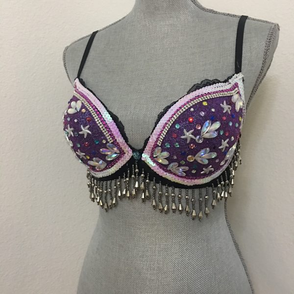 Galaxy Purple Rave bra - Custom order Only Supply