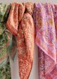 Scarf printed with Indian Flowers Meera Terracotta For Discount