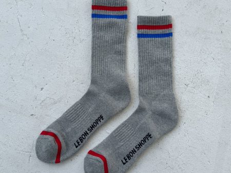 Extended Boyfriend Socks: True Grey Online Hot Sale