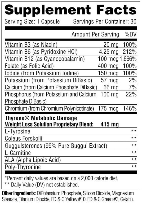 Metabolic Nutrition Thyrene on Sale