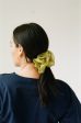 Sage Silk Organza Plant Dyed Scrunchie | Handmade Supply