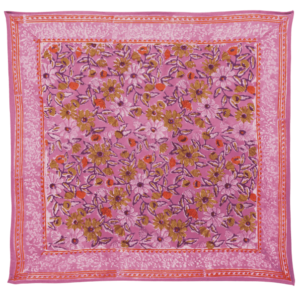 Scarf printed with Indian Flowers Meera Orchidée Sale