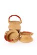 Petite Natural Swing Basket - Leather Handle Online