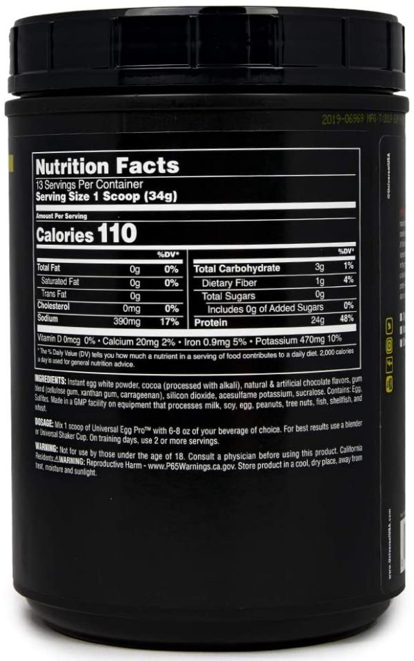 UNIVERSAL NUTRITION EGG PROTEIN 1LB CHOCOLATE Hot on Sale