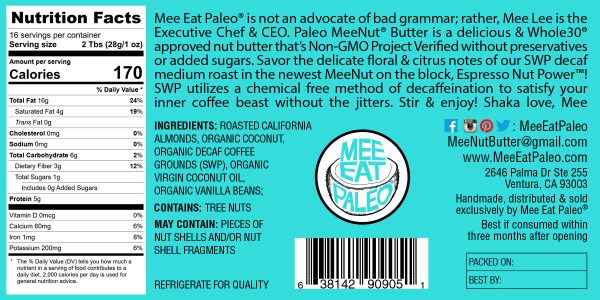 Espresso Nut Paleo MeeNut® Butter Cheap