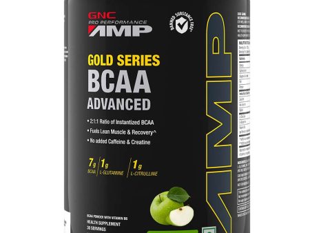 GNC AMP Gold Series BCAA Advanced- Green Apple on Sale