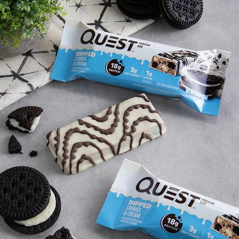 Quest Nutrition Dipped Protein Bar - Cookies & Cream Supply