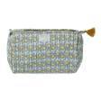 Toilet Pouch With Indian Flowers Isha Blue: 26x15cm For Discount