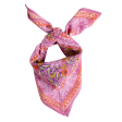 Scarf printed with Indian Flowers Meera Orchidée Sale