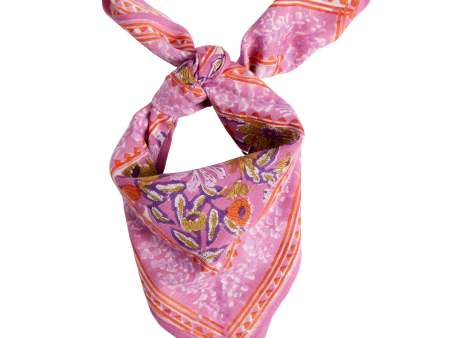 Scarf printed with Indian Flowers Meera Orchidée Sale