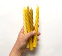 Taper candle, Dinner candle,Twisted taper,Beeswax tapers: 5 candles Discount