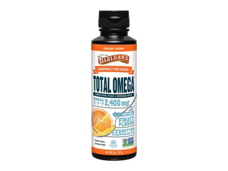 Barlean s Seriously Delicious Total Omega Orange Creme (8oz-16oz) For Sale