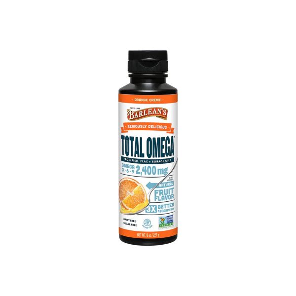 Barlean s Seriously Delicious Total Omega Orange Creme (8oz-16oz) For Sale