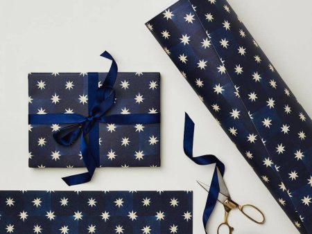 Navy Star Patterned Paper For Cheap